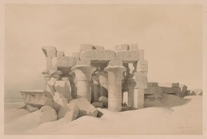 Framed Print : Egypt and Nubia: Volume II - No. 42, Ruins of Kom Ombo, 1838. Creator: Louis Haghe (British Framed Print : Egypt and Nubia: Volume II - No. 42, Ruins of Kom Ombo, 1838. Creator: Louis Haghe (British