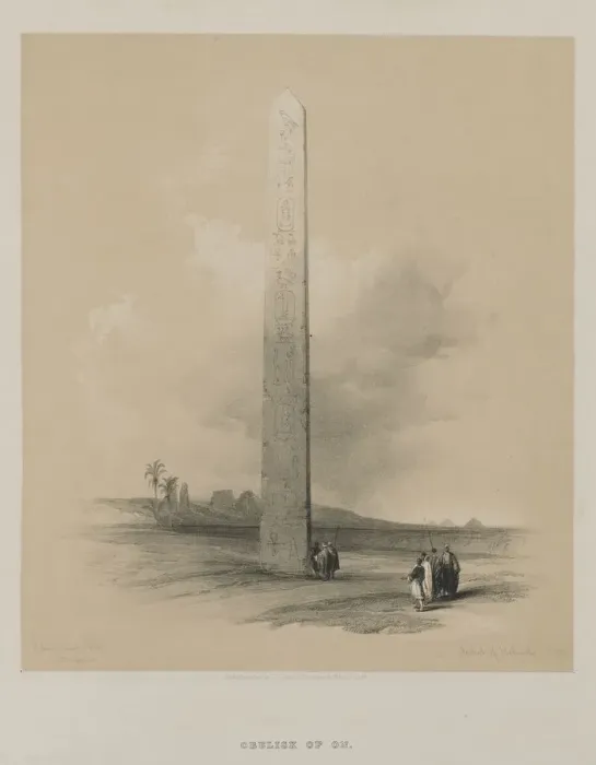 Framed Print : Egypt and Nubia, Volume II: Obelisk of Heliopolis, 1848. Creator: Louis Haghe (British Framed Print : Egypt and Nubia, Volume II: Obelisk of Heliopolis, 1848. Creator: Louis Haghe (British