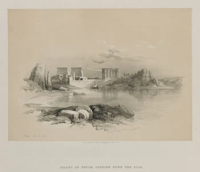 Framed Print : Egypt and Nubia, Volume II: Philae, 1848. Creator: Louis Haghe (British, 1806-1885); F Framed Print : Egypt and Nubia, Volume II: Philae, 1848. Creator: Louis Haghe (British, 1806-1885); F