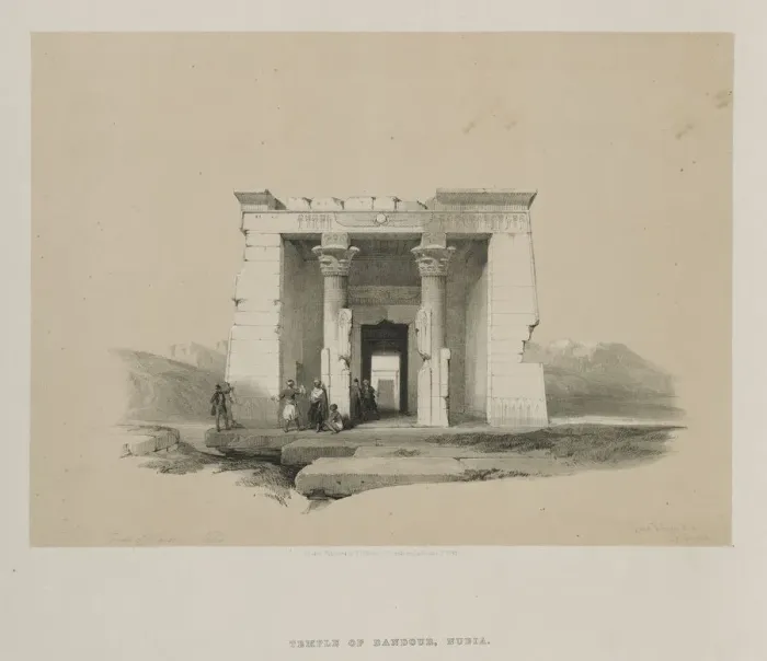Framed Print : Egypt and Nubia, Volume II: Temple of Dandour, Nubia, 1848. Creator: Louis Haghe (British Framed Print : Egypt and Nubia, Volume II: Temple of Dandour, Nubia, 1848. Creator: Louis Haghe (British