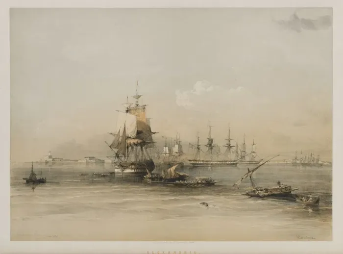 Framed Print : Egypt and Nubia, Volume III: Alexandria, 1848. Creator: Louis Haghe (British, 1806-1885); F Framed Print : Egypt and Nubia, Volume III: Alexandria, 1848. Creator: Louis Haghe (British, 1806-1885); F