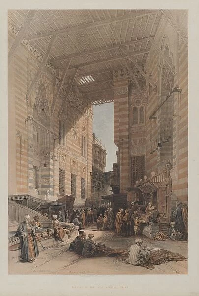 Egypt and Nubia, Volume III: Bazaar of the Silk Mercers, Cairo, 1848. Creator: Louis Haghe