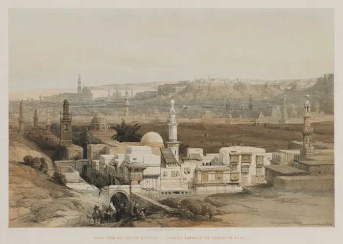 Framed Print : Egypt and Nubia, Volume III: Cairo from the Gate of Citzenib, Looking towards the Desert of Suez Framed Print : Egypt and Nubia, Volume III: Cairo from the Gate of Citzenib, Looking towards the Desert of Suez