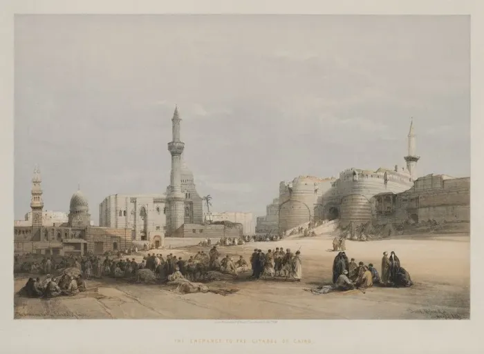 Framed Print : Egypt and Nubia, Volume III: The Entrance to the Citadel of Cairo, 1849. Creator: Louis Haghe Framed Print : Egypt and Nubia, Volume III: The Entrance to the Citadel of Cairo, 1849. Creator: Louis Haghe
