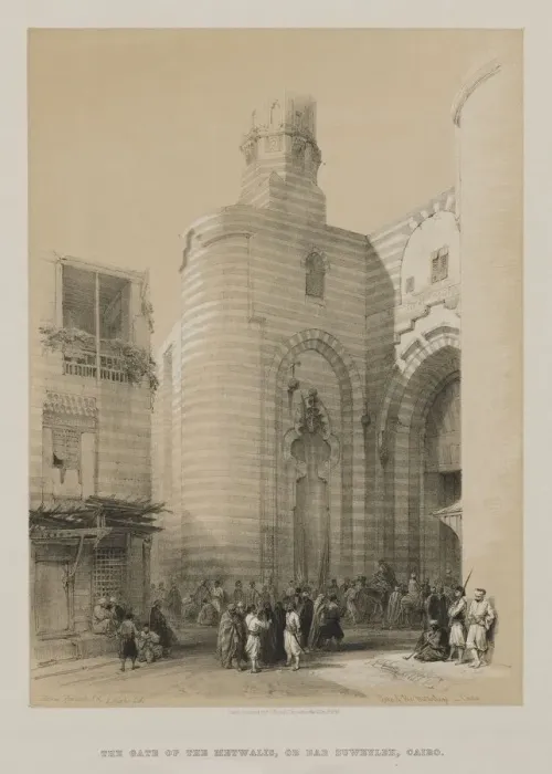Framed Print : Egypt and Nubia, Volume III: Gate of the Metwaleys, Cairo, 1848. Creator: Louis Haghe (British