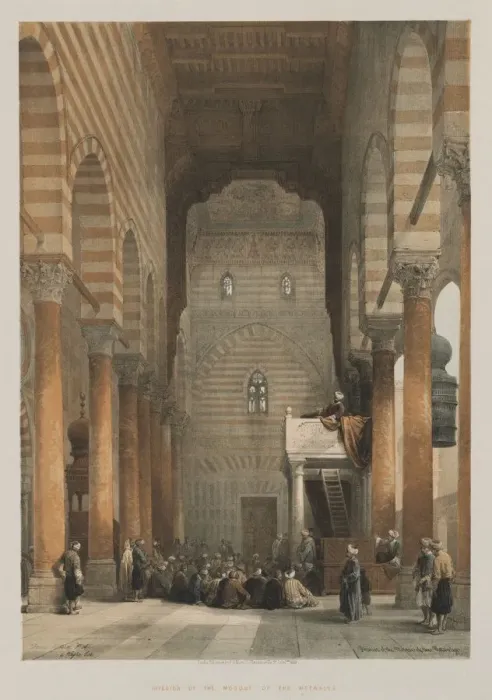 Framed Print : Egypt and Nubia, Volume III: Interior of the Mosque of the Metwalys, 1849. Creator Framed Print : Egypt and Nubia, Volume III: Interior of the Mosque of the Metwalys, 1849. Creator