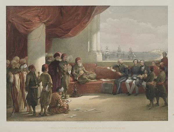 Egypt and Nubia, Volume III: Interview with the Viceroy of Egypt, at his Palace, Alexandria, 1848