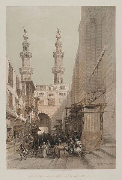 Egypt and Nubia, Volume III: Minarets, and Grand Entrance of the Metwaleys, at Cairo, 1848