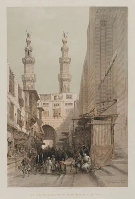 Framed Print : Egypt and Nubia, Volume III: Minarets, and Grand Entrance of the Metwaleys, at Cairo, 1848 Framed Print : Egypt and Nubia, Volume III: Minarets, and Grand Entrance of the Metwaleys, at Cairo, 1848
