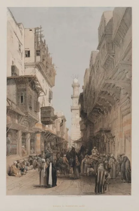 Framed Print : Egypt and Nubia, Volume III: Mosque el Mooristan, Cairo, 1849. Creator: Louis Haghe (British Framed Print : Egypt and Nubia, Volume III: Mosque el Mooristan, Cairo, 1849. Creator: Louis Haghe (British
