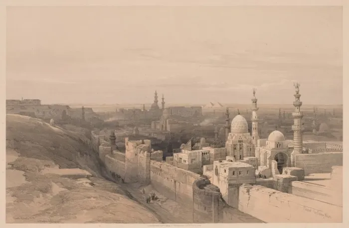 Framed Print : Egypt and Nubia: Volume III - No. 26, Cairo, Looking West, 1838. Creator: Louis Haghe (British Framed Print : Egypt and Nubia: Volume III - No. 26, Cairo, Looking West, 1838. Creator: Louis Haghe (British