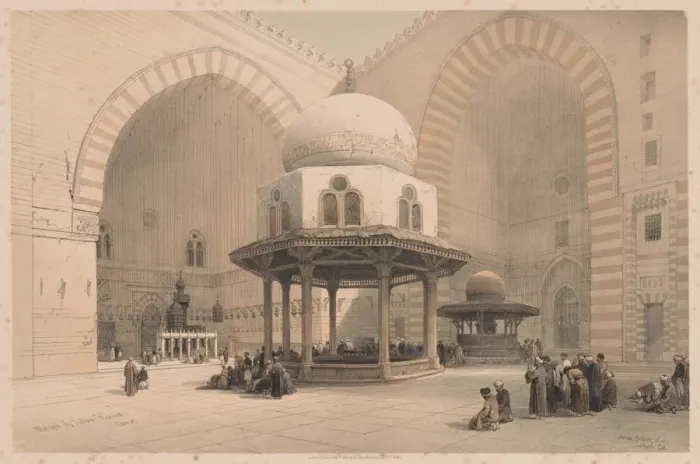 Framed Print : Egypt and Nubia: Volume III - No. 8, Mosque of Sultan Hassan, Cairo, 1838. Creator Framed Print : Egypt and Nubia: Volume III - No. 8, Mosque of Sultan Hassan, Cairo, 1838. Creator