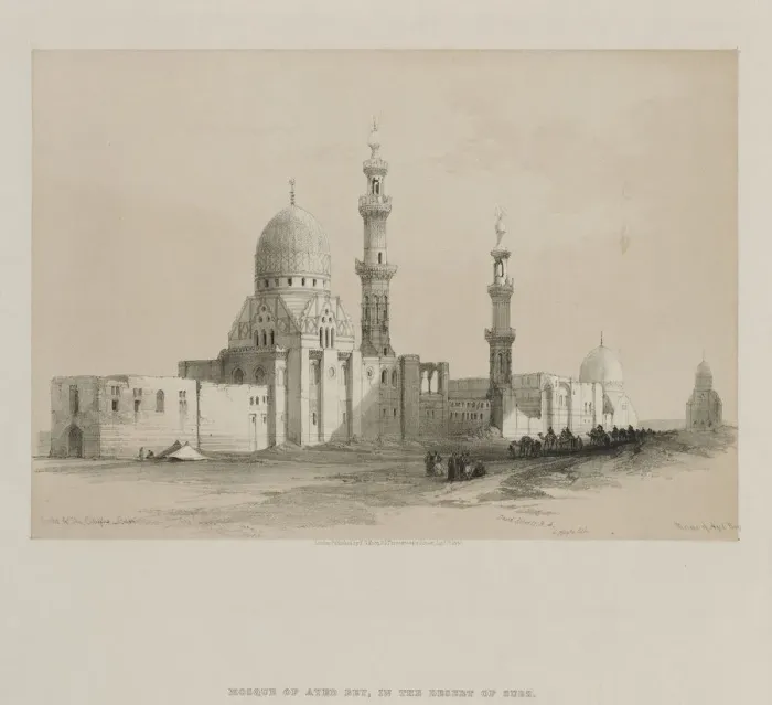Framed Print : Egypt and Nubia, Volume III: Tombs of the Caliphs-Cairo. Mosque of Ayed Be[y], 1849