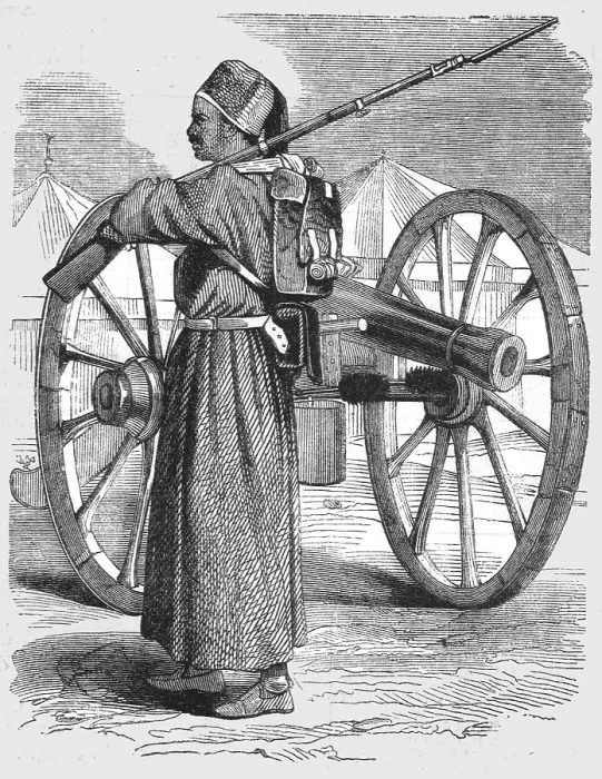 Framed Print : Egyptian Artilleryman, 1854. Creator: Unknown Framed Print : Egyptian Artilleryman, 1854. Creator: Unknown