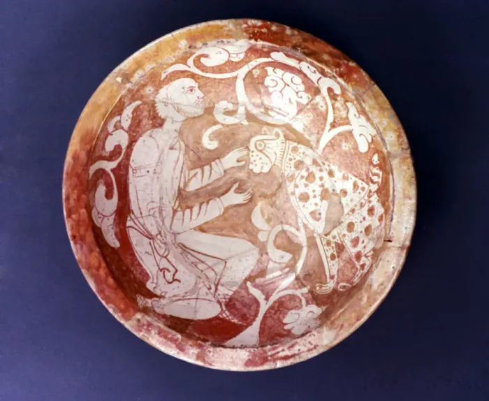 Framed Print : Egyptian Ceramic Bowl, c11th Century Framed Print : Egyptian Ceramic Bowl, c11th Century