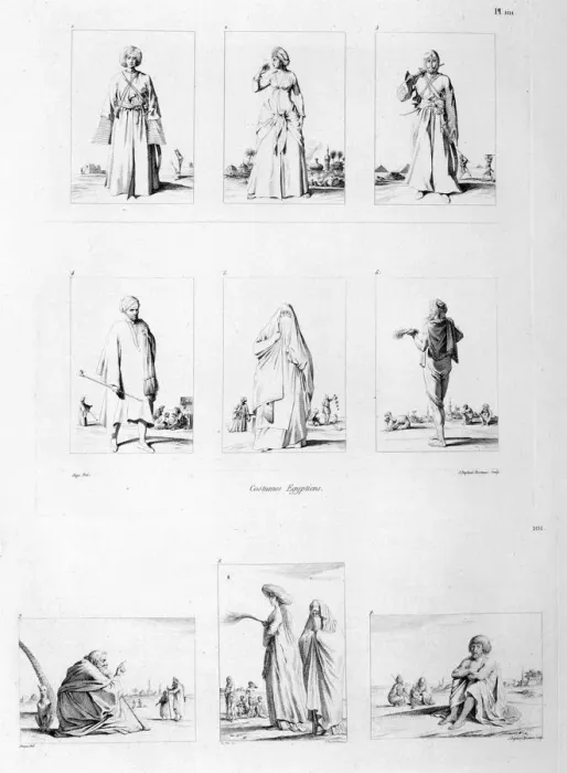 Framed Print : Egyptian Costume, c1808. Artist: Rigo