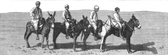Framed Print : Egyptian Donkey Boys at Cairo, 1888. Creator: Unknown Framed Print : Egyptian Donkey Boys at Cairo, 1888. Creator: Unknown