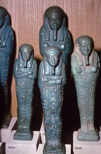 Egyptian Faience Shabti-Figures from a Tomb