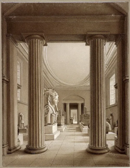 Framed Print : Egyptian Gallery in the British Museum, London, c1840. Artist: Robert Havell Framed Print : Egyptian Gallery in the British Museum, London, c1840. Artist: Robert Havell