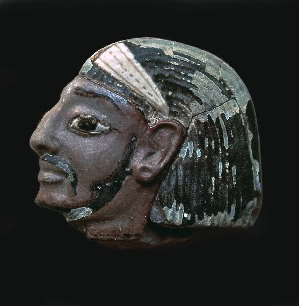 Egyptian glazed relief of a Hittite slave