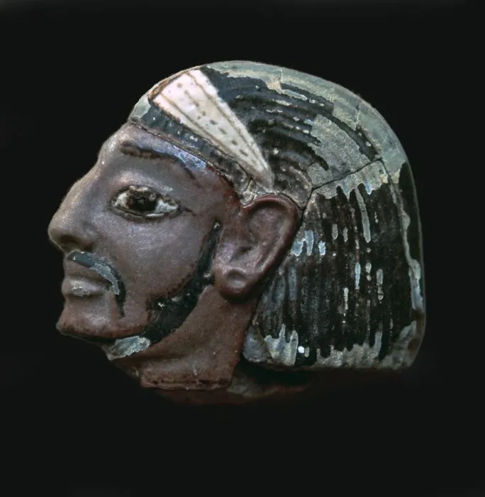 Framed Print : Egyptian glazed relief of a Hittite slave Framed Print : Egyptian glazed relief of a Hittite slave