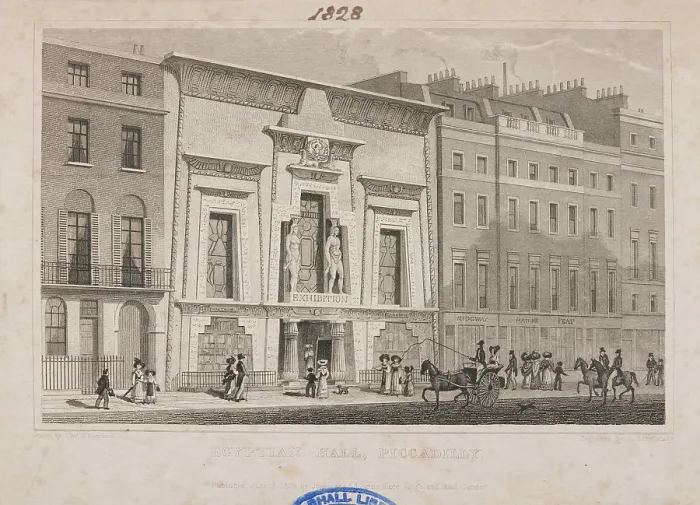 Framed Print : Egyptian Hall, Piccadilly, 1828. Creator: Unknown Framed Print : Egyptian Hall, Piccadilly, 1828. Creator: Unknown