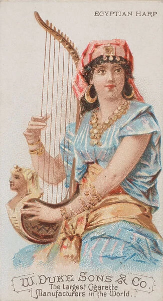 Egyptian Harp, from the Musical Instruments series (N82) for Duke brand cigarettes, 1888