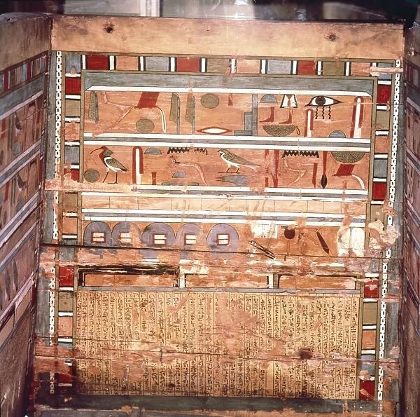 Egyptian Hieroglyphs inside outer coffin of steward, Seni from El Bersha, Egypt, c2000 BC
