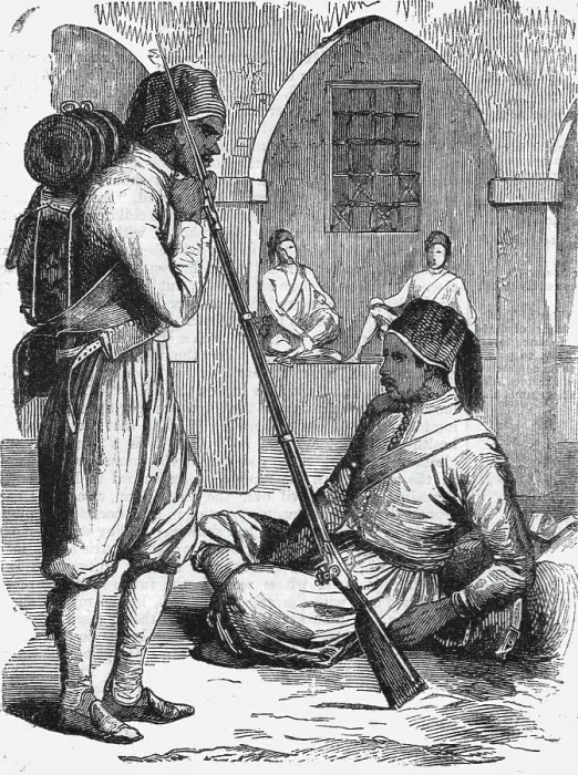 Framed Print : Egyptian Infantry, 1854. Creator: Unknown Framed Print : Egyptian Infantry, 1854. Creator: Unknown