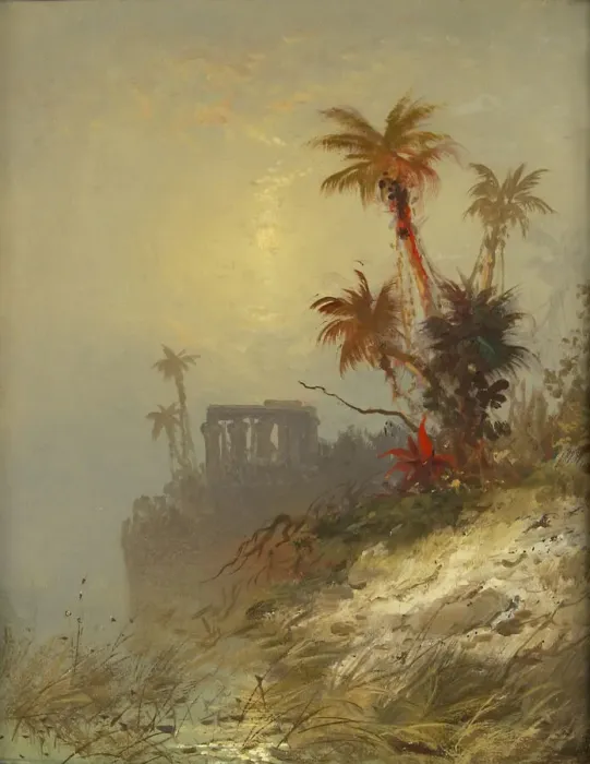 Framed Print : Egyptian Landscape, late 19th-early 20th century. Creator: C. Morgan McIlhenney Framed Print : Egyptian Landscape, late 19th-early 20th century. Creator: C. Morgan McIlhenney