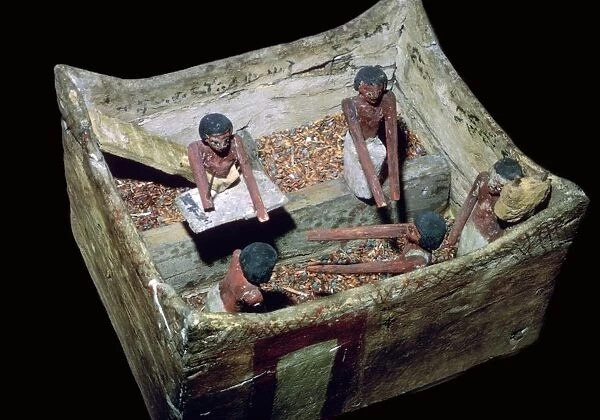 Egyptian model of workers in a grain store