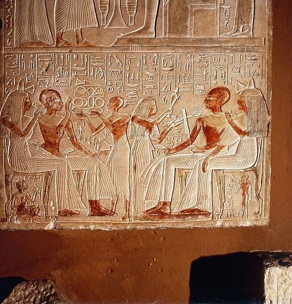 Egyptian relief, A Funerary banquet