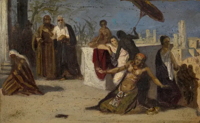 Framed Print : Egyptian Scene. Artist: Asknazy, Isaac Lvovich (1856-1902) Framed Print : Egyptian Scene. Artist: Asknazy, Isaac Lvovich (1856-1902)