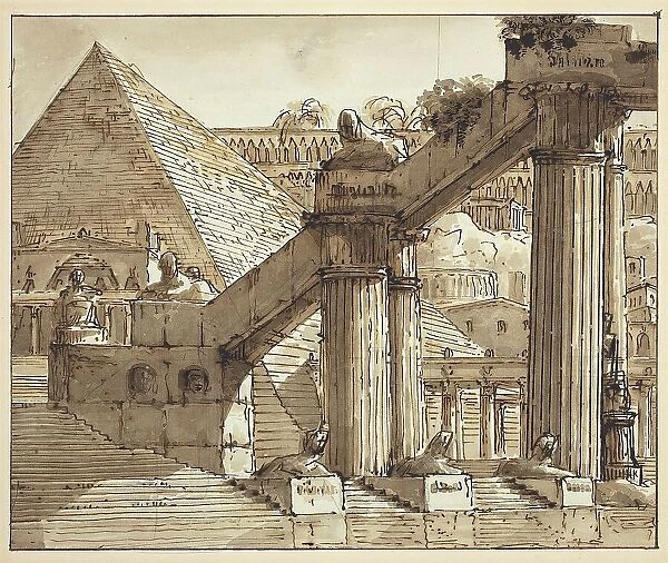 Egyptian Stage Design, 1800 / 1810. Creator: Pietro Gonzaga