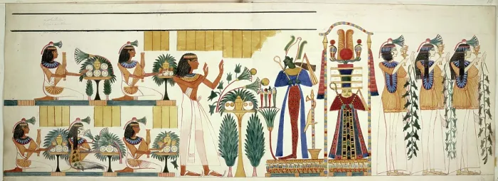Framed Print : Egyptian tomb wall, between 1826 and 1838. Creator: Unknown Framed Print : Egyptian tomb wall, between 1826 and 1838. Creator: Unknown