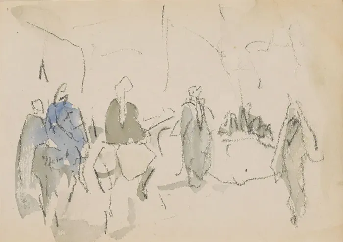 Framed Print : Egyptians on donkeys, 1919. Creator: Marius Bauer Framed Print : Egyptians on donkeys, 1919. Creator: Marius Bauer