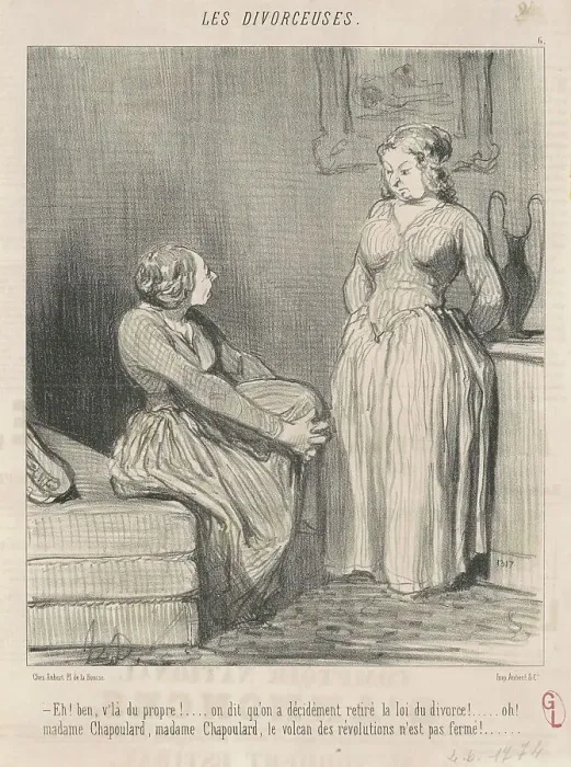 Framed Print : Eh! Ben, v'la du propre!... on dit... 19th century. Creator: Honore Daumier Framed Print : Eh! Ben, v'la du propre!... on dit... 19th century. Creator: Honore Daumier