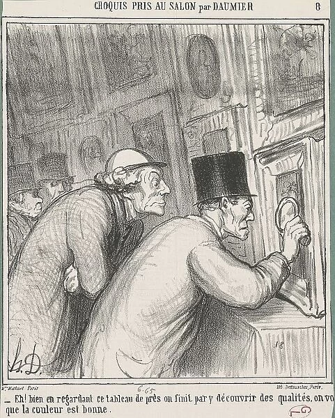 Eh! bien en regardant ce tableau, 19th century. Creator: Honore Daumier