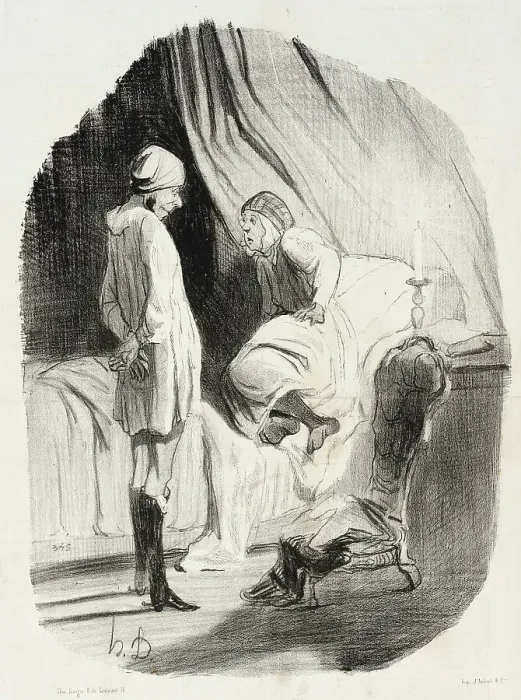 Framed Print : Eh! bien ma Didine, avons-nous assez dansé?... 1842. Creator: Honore Daumier Framed Print : Eh! bien ma Didine, avons-nous assez dansé?... 1842. Creator: Honore Daumier
