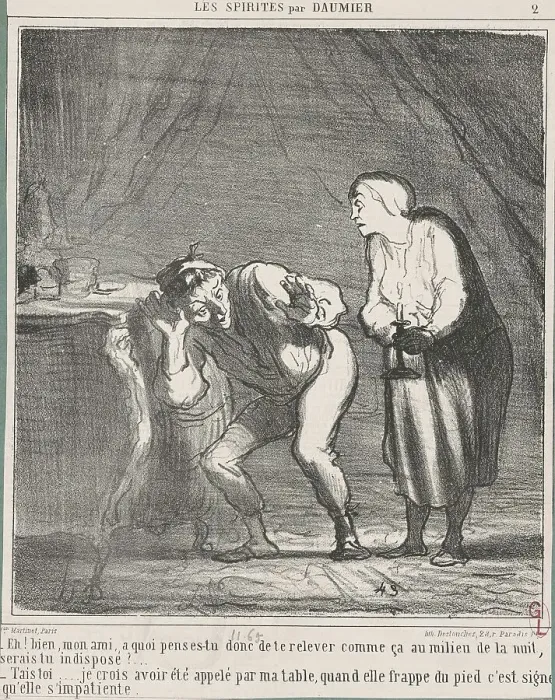 Framed Print : Eh! Bien... mon ami, a quoi penses-tu?... 19th century. Creator: Honore Daumier Framed Print : Eh! Bien... mon ami, a quoi penses-tu?... 19th century. Creator: Honore Daumier