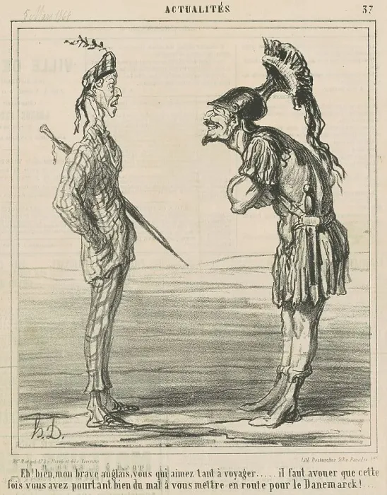 Framed Print : Eh bien! Mon brave anglais... 19th century. Creator: Honore Daumier Framed Print : Eh bien! Mon brave anglais... 19th century. Creator: Honore Daumier