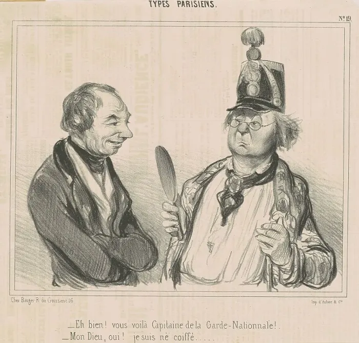Framed Print : Eh bien! Vous voila Capitaine de la Garde-Nationnale!, 19th century. Creator: Honore Daumier Framed Print : Eh bien! Vous voila Capitaine de la Garde-Nationnale!, 19th century. Creator: Honore Daumier