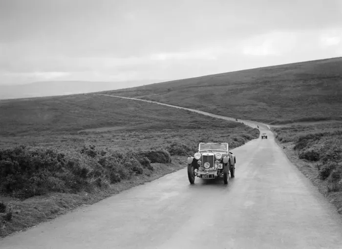 Framed Print : EH Goodenoughs MG PB competing at the MCC Torquay Rally, July 1937. Artist: Bill Brunell Framed Print : EH Goodenoughs MG PB competing at the MCC Torquay Rally, July 1937. Artist: Bill Brunell