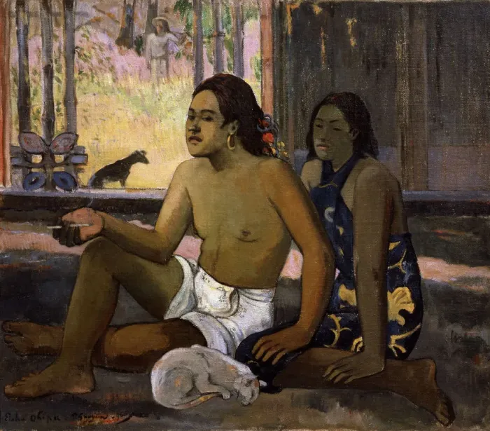 Framed Print : Eiaha Ohipa (Not Working. Tahitians in a Room), 1896. Artist: Paul Gauguin
