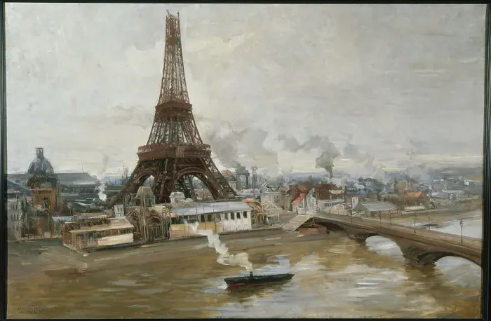 Framed Print : Eiffel Tower and the Champ-de-Mars, in January 1889. Creator: Paul Louis Delance Framed Print : Eiffel Tower and the Champ-de-Mars, in January 1889. Creator: Paul Louis Delance