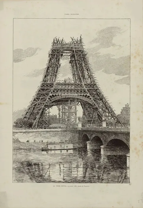 Framed Print : Eiffel tower on July 14, 1888, 1888. Creator: Anonymous Framed Print : Eiffel tower on July 14, 1888, 1888. Creator: Anonymous