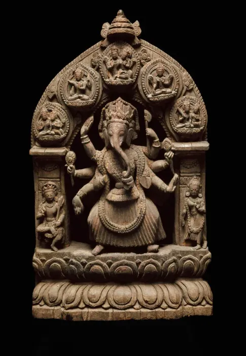 Framed Print : Eight-Armed Dancing God Ganesha, 17th  /  18th century. Creator: Unknown