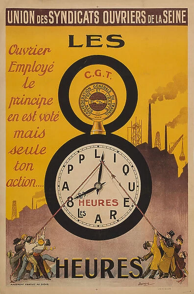 Eight-hour day, 1919. Creator: Doumenq, Félix (1879-1934)