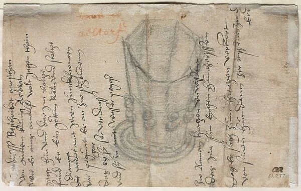Eight-Sided Cup (verso), 1513. Creator: Wolfgang Huber (Austrian, 1490-1553)