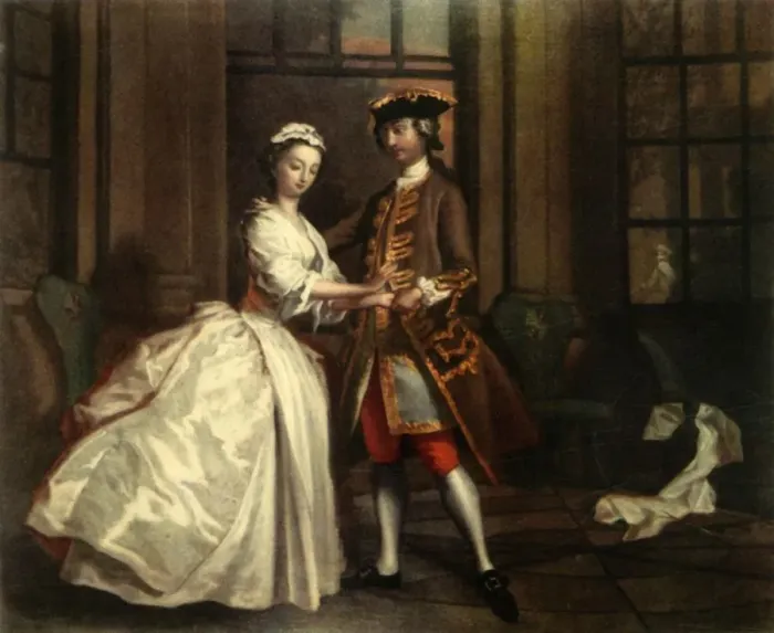 Framed Print : An Eighteenth-Century Rendezvous, c1744, (1942). Creator: Joseph Highmore Framed Print : An Eighteenth-Century Rendezvous, c1744, (1942). Creator: Joseph Highmore